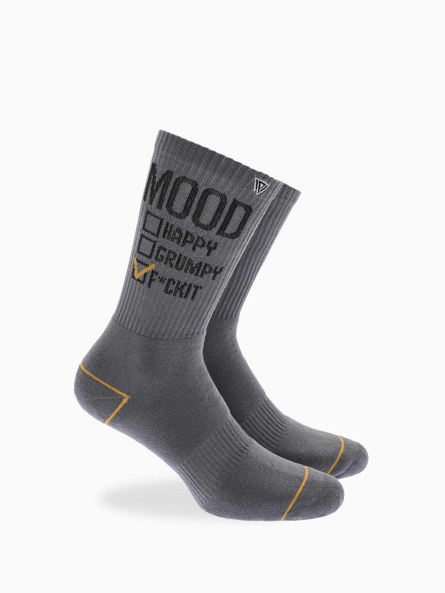 Patterned cotton crew sports socks