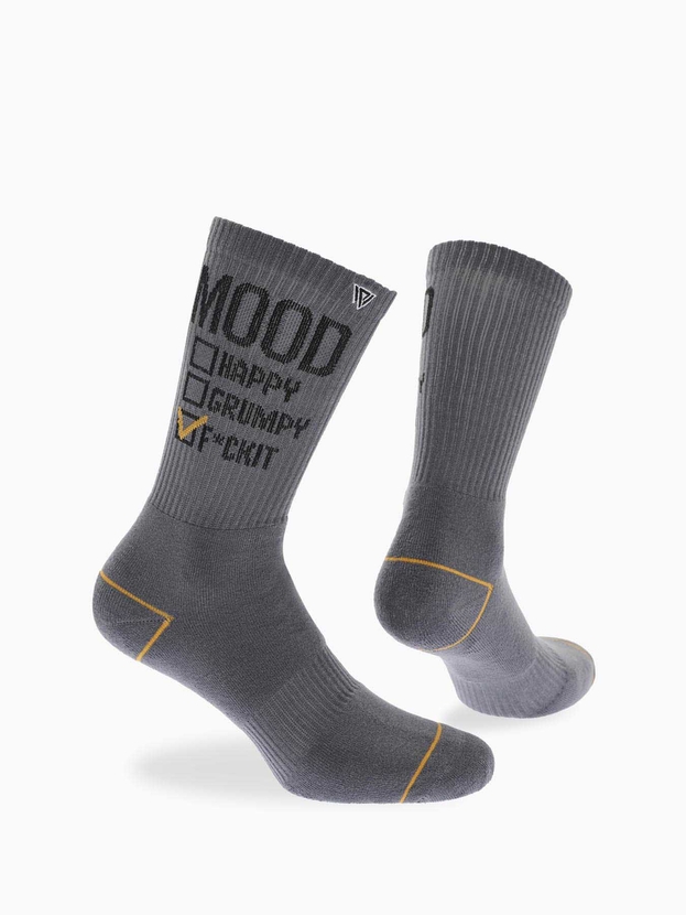 Patterned cotton crew sports socks