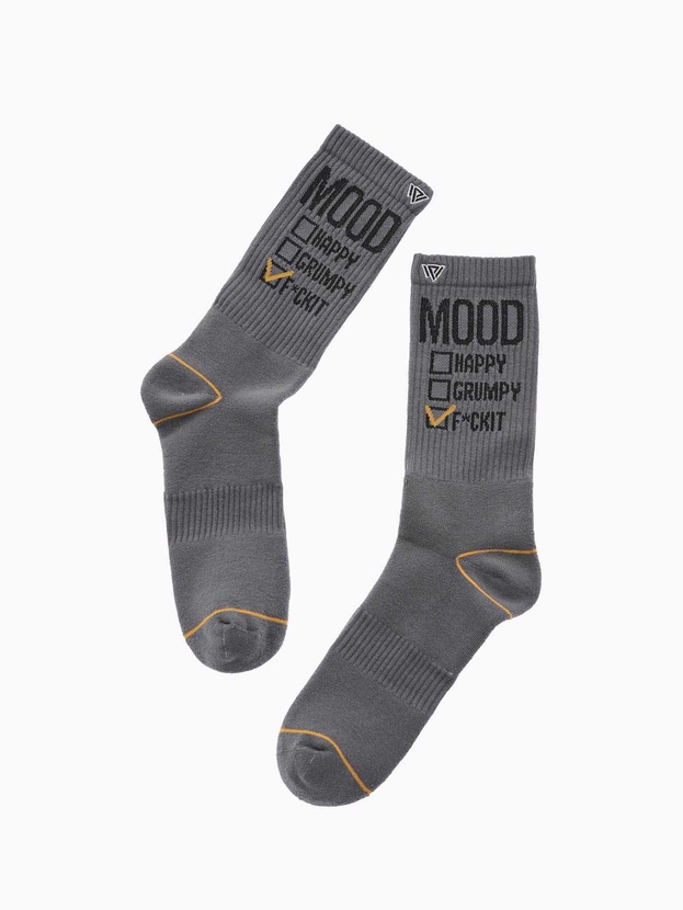 Patterned cotton crew sports socks