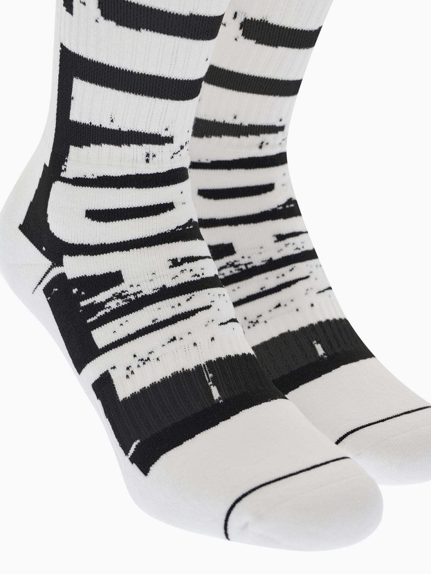 Patterned cotton crew sports socks