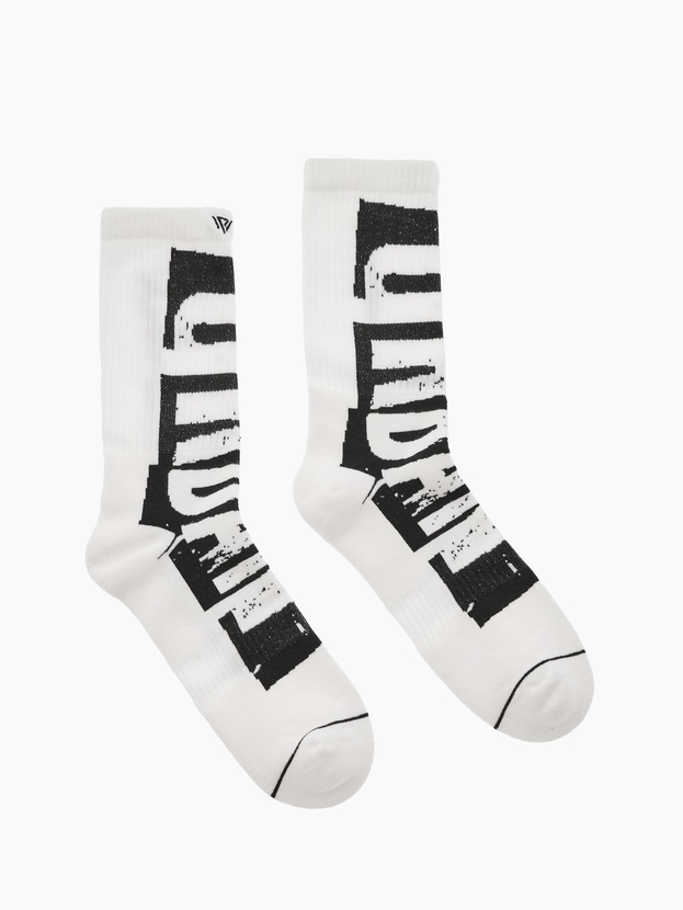 Patterned cotton crew sports socks