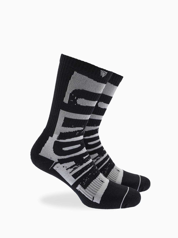 Patterned cotton crew sports socks