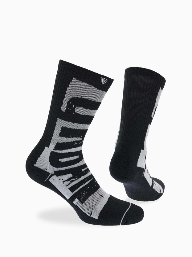 Patterned cotton crew sports socks