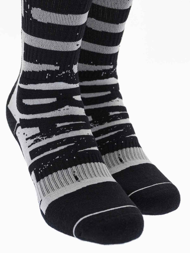 Patterned cotton crew sports socks