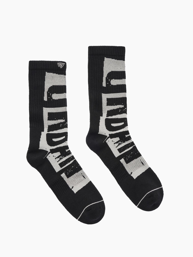Patterned cotton crew sports socks