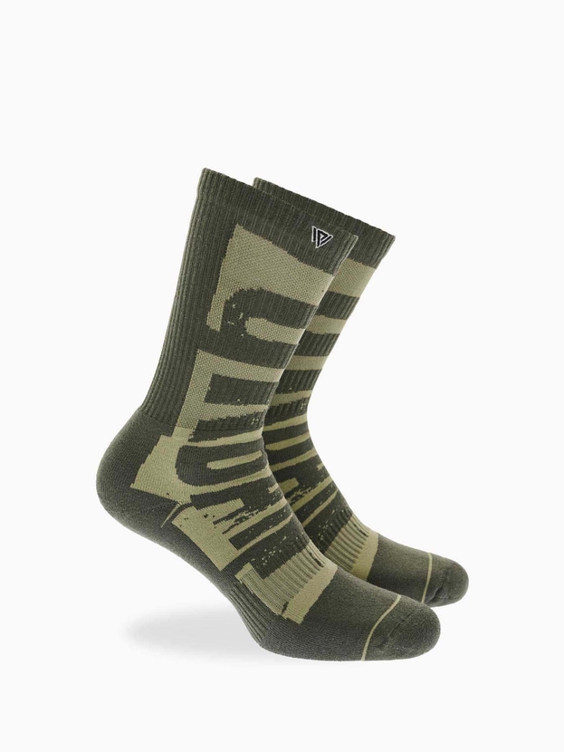 Patterned cotton crew sports socks