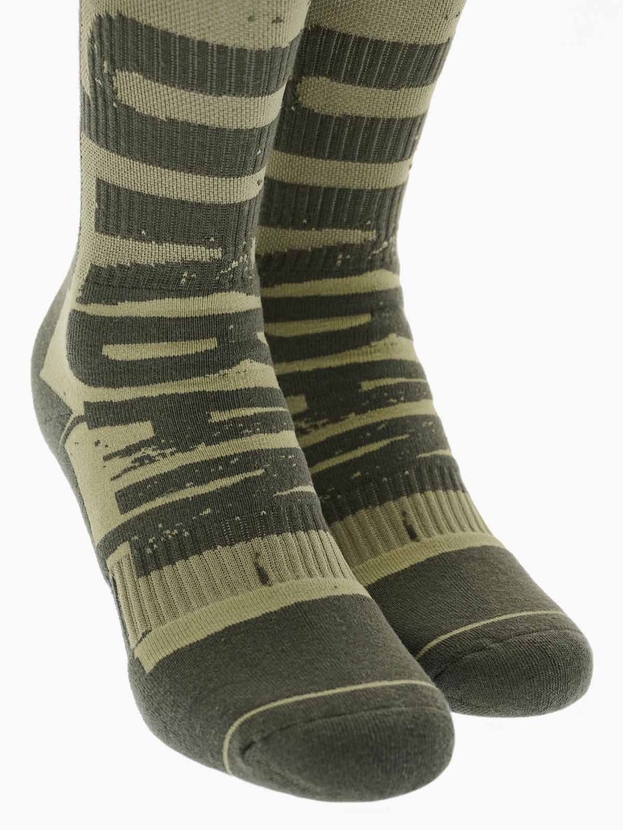 Patterned cotton crew sports socks