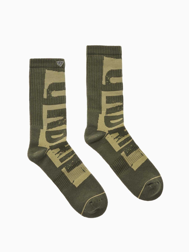 Patterned cotton crew sports socks