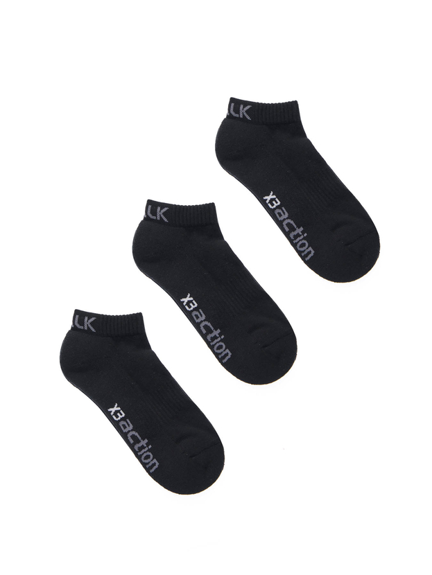 Αθλητικές βαμβακερές κοφτές κάλτσες (3 ζεύγη)
