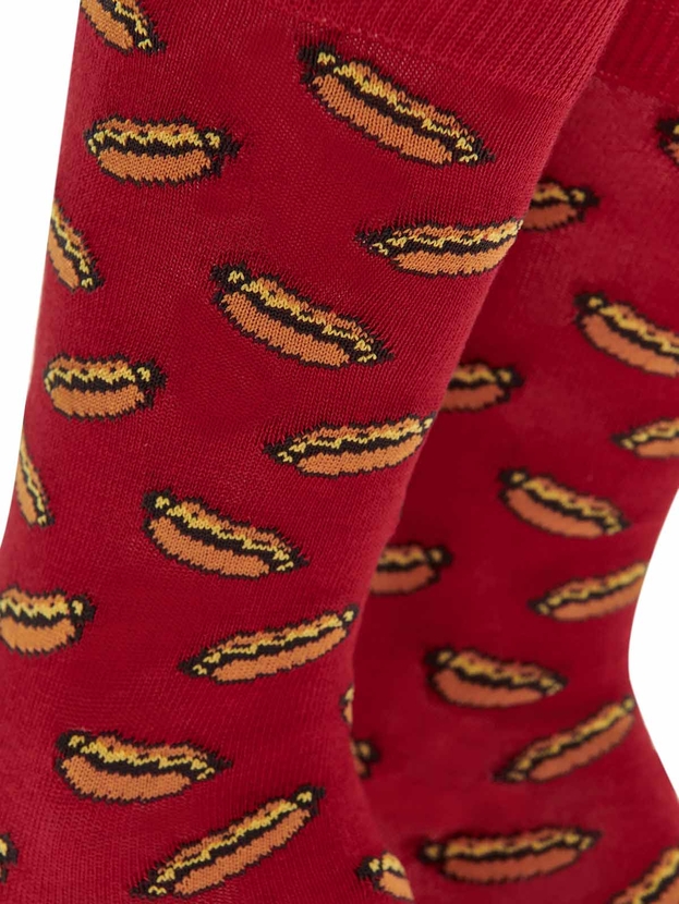 Βαμβακερές κάλτσες με σχέδιο Hot dog