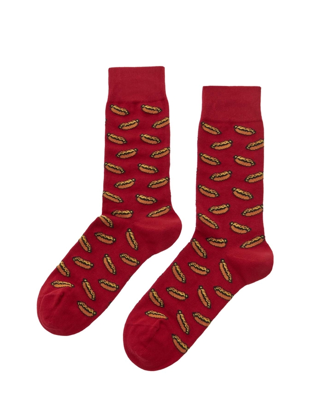 Βαμβακερές κάλτσες με σχέδιο Hot dog