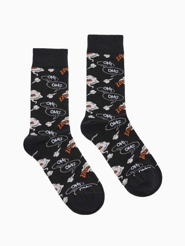 Βαμβακερές κάλτσες με σχέδιο pop art