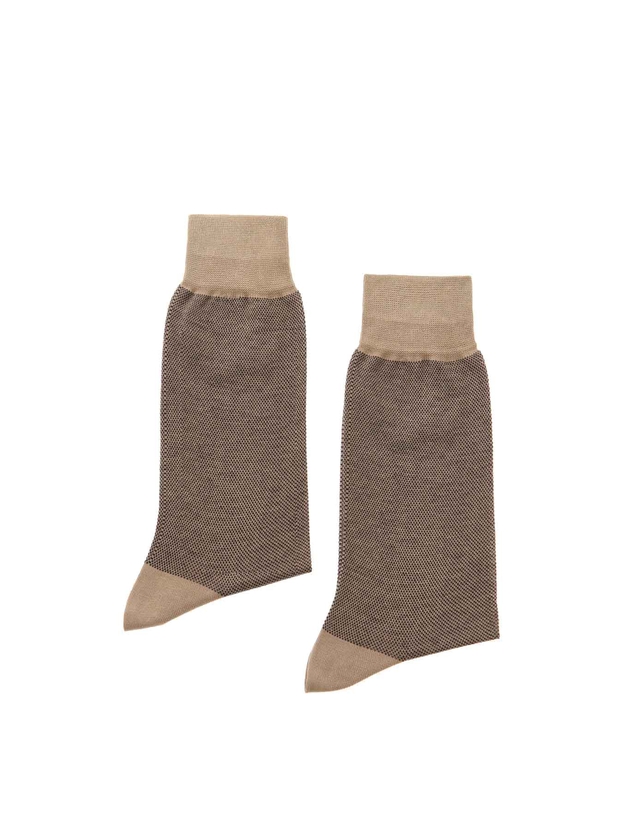 Mercerised cotton piqué socks