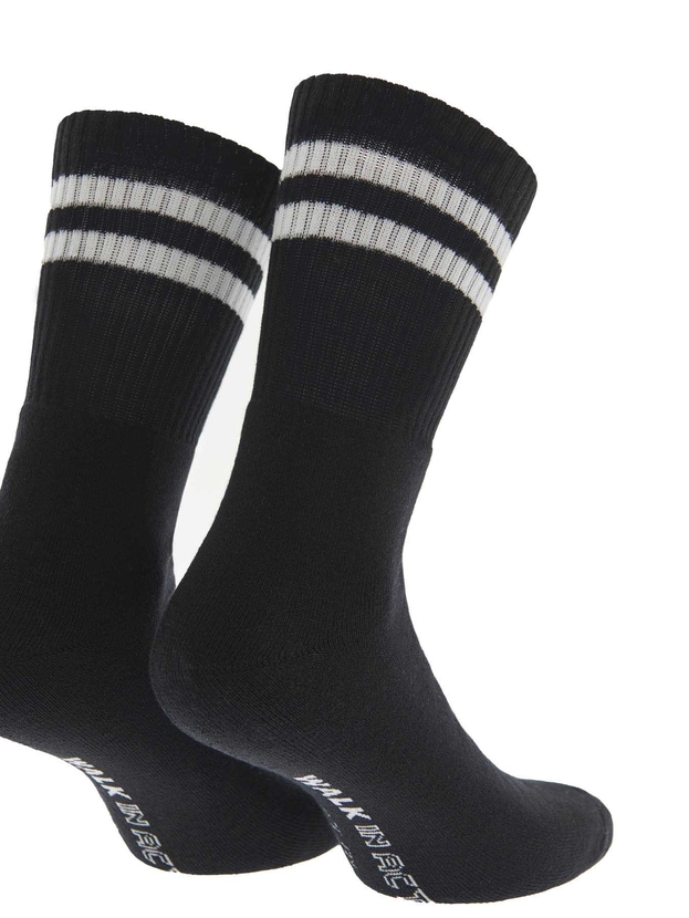 Cotton crew sports socks with stripes