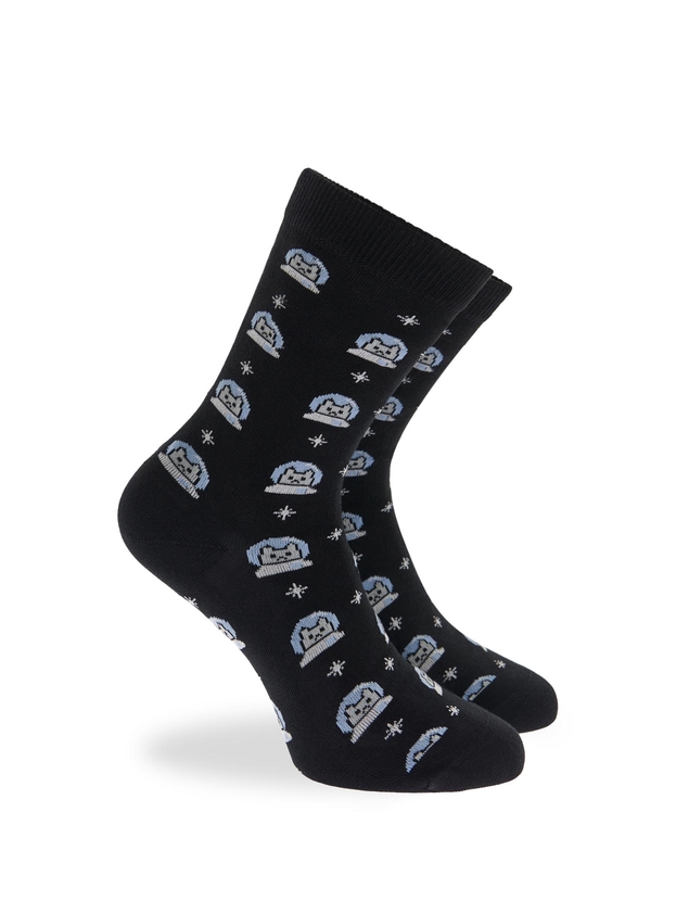 Βαμβακερές κάλτσες με σχέδιο space cat