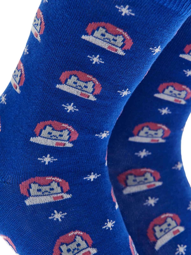 Βαμβακερές κάλτσες με σχέδιο space cat