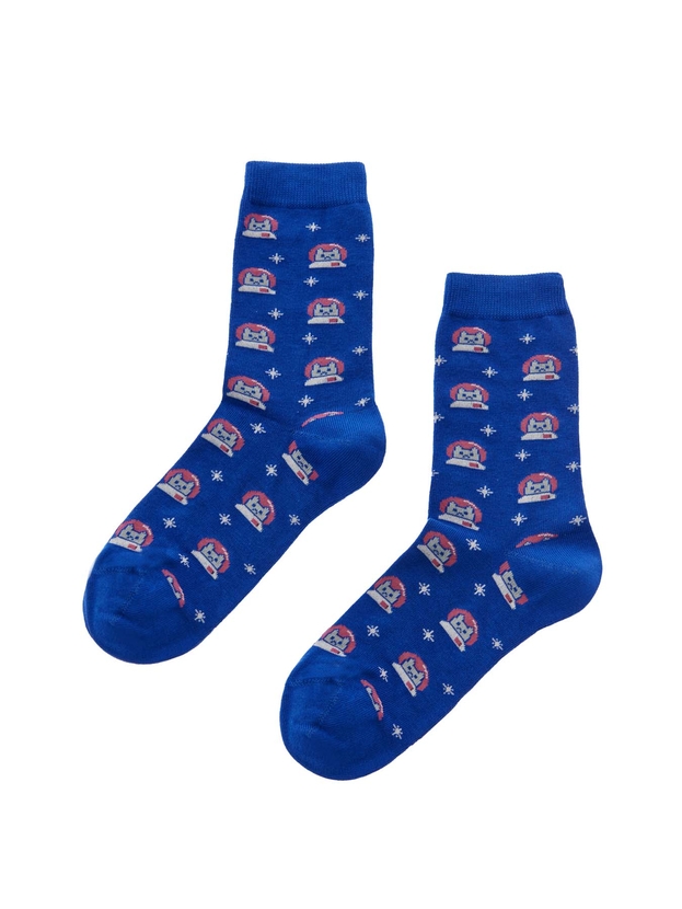 Βαμβακερές κάλτσες με σχέδιο space cat