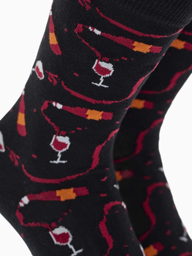 Βαμβακερές κάλτσες με σχέδιο wine