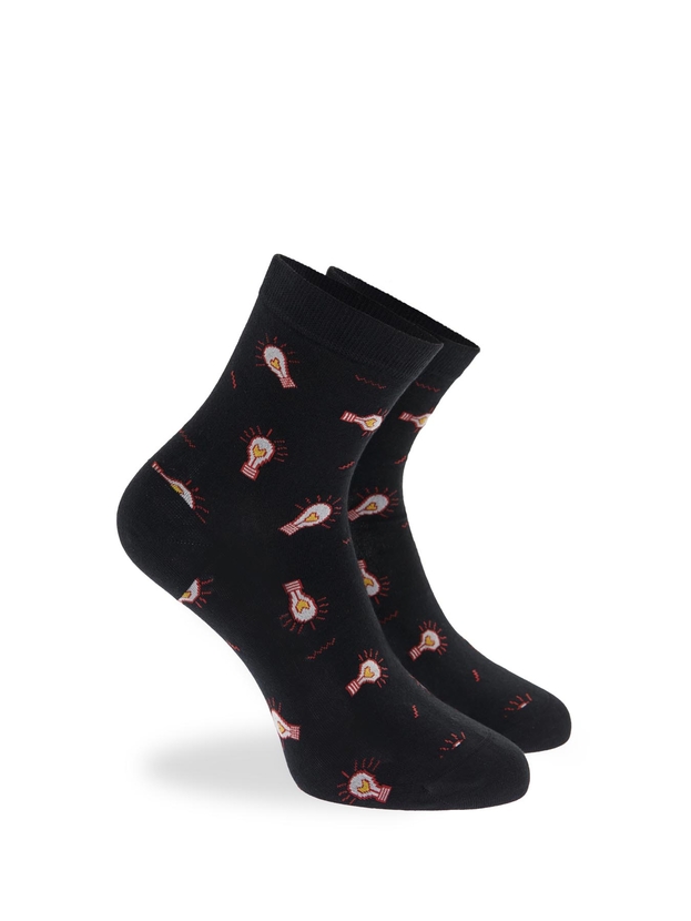 Βαμβακερές ημίκοντες κάλτσες με σχέδιο love light