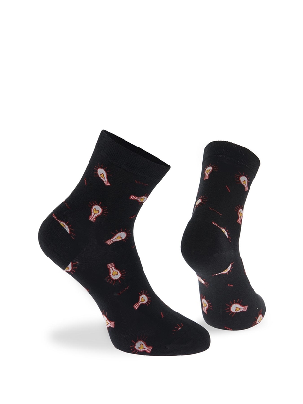 Βαμβακερές ημίκοντες κάλτσες με σχέδιο love light