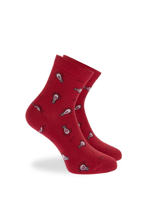 Βαμβακερές ημίκοντες κάλτσες με σχέδιο love light