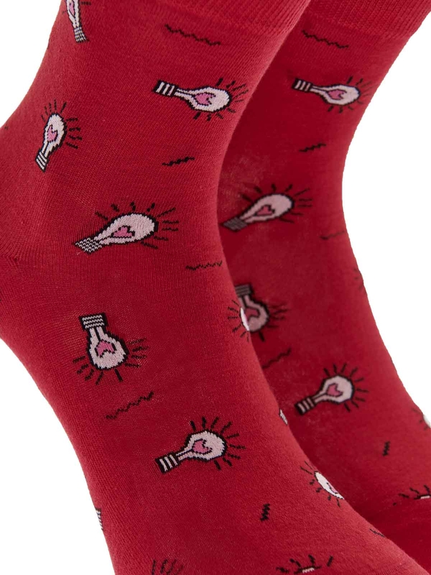 Βαμβακερές ημίκοντες κάλτσες με σχέδιο love light