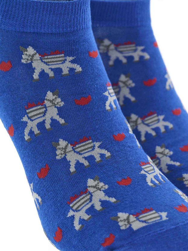 Βαμβακερές κοφτές κάλτσες με σχέδιο γαϊδουράκια