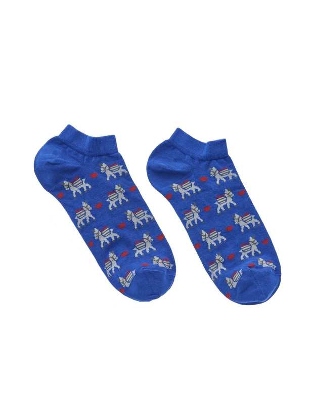 Βαμβακερές κοφτές κάλτσες με σχέδιο γαϊδουράκια