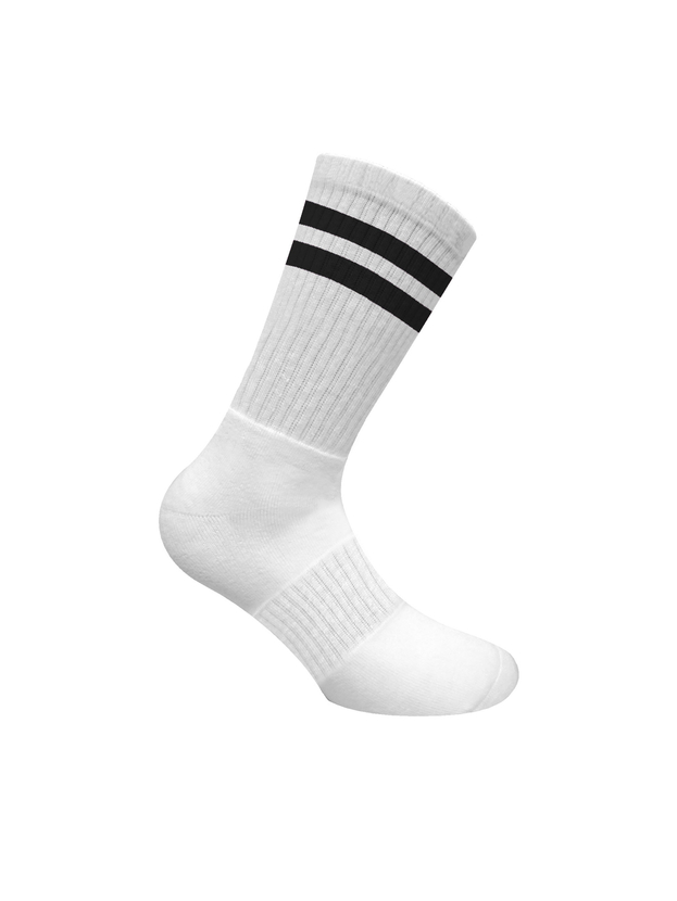 Cotton crew sports socks with stripes