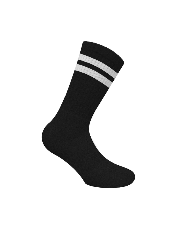 Cotton crew sports socks with stripes