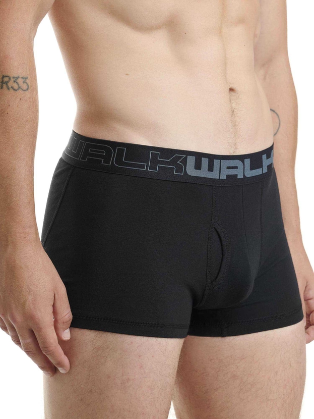 Cotton boxer with functional open fly (2-pack)
