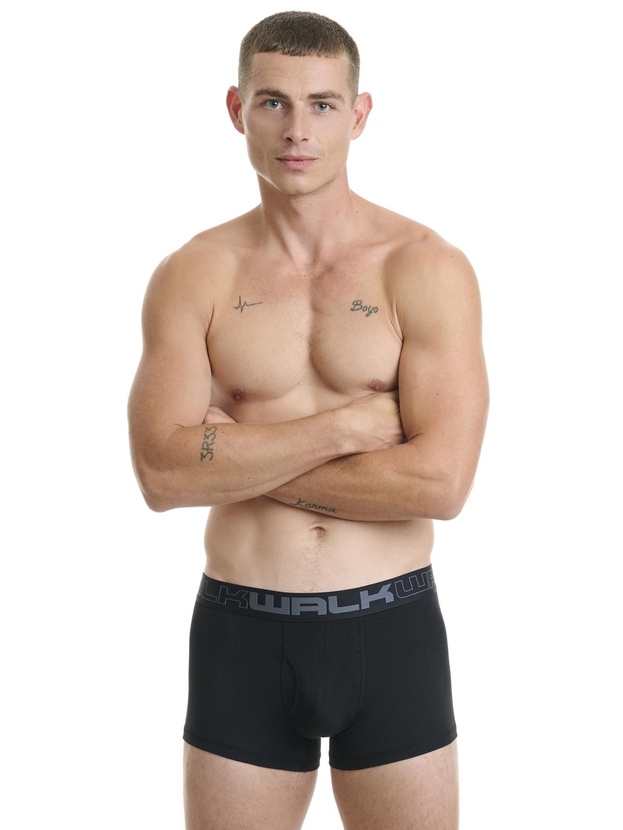 Cotton boxer with functional open fly (2-pack)