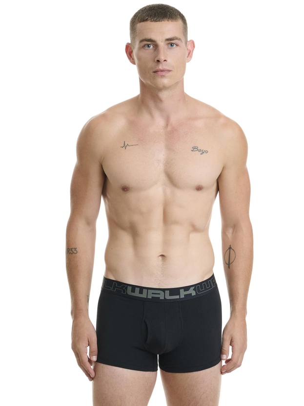 Cotton boxer with functional open fly (2-pack)