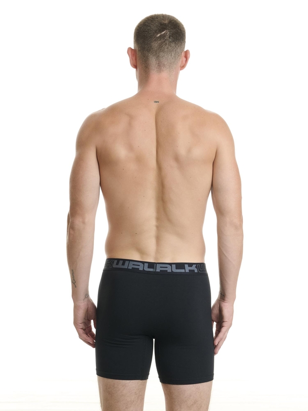 Long leg cotton boxer with functional open fly (2-pack)