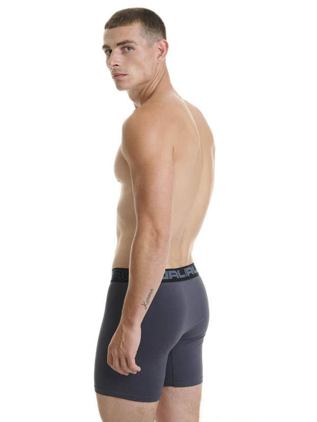 Μακρύ βαμβακερό μπόξερ με άνοιγμα στο μπροστινό μέρος (2 τμχ.)