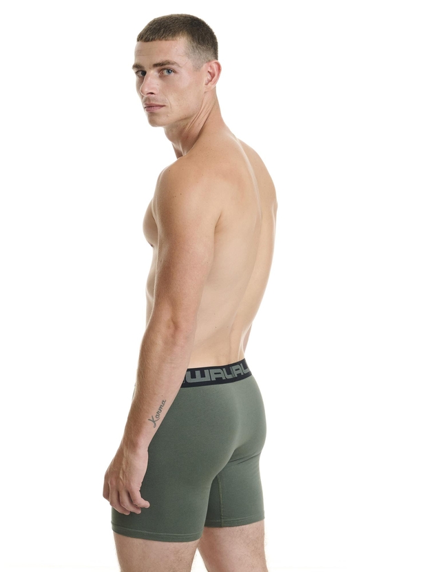 Μακρύ βαμβακερό μπόξερ με άνοιγμα στο μπροστινό μέρος (2 τμχ.)