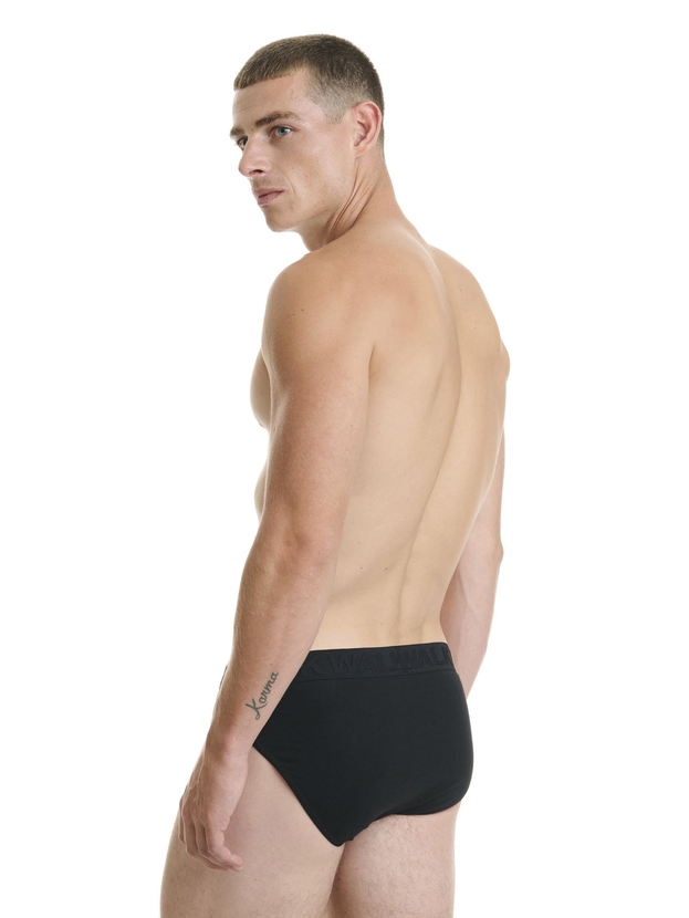 Cotton brief with 3D logo waistband (2-pack)