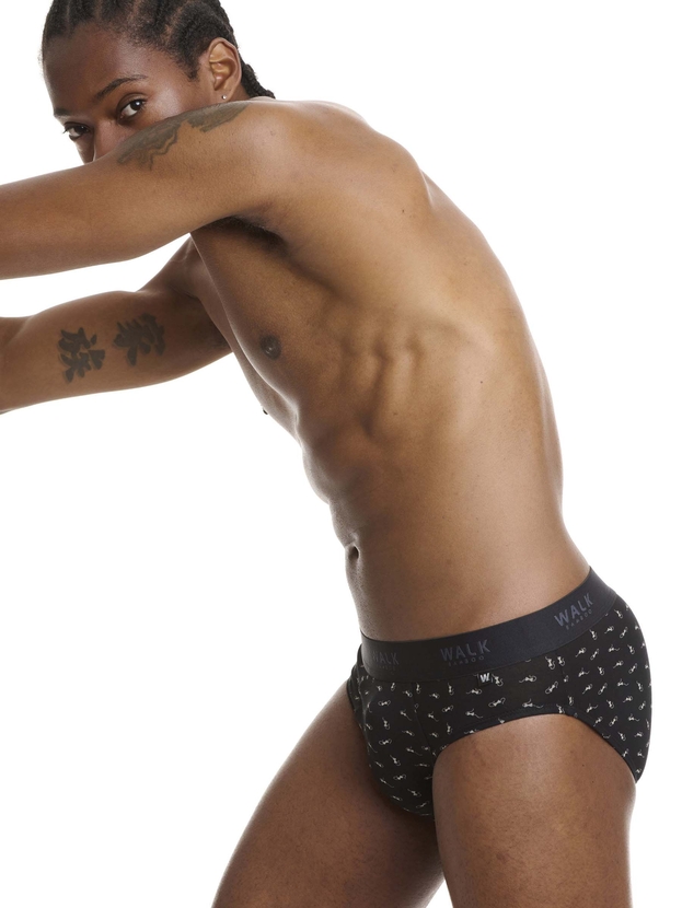 Printed bamboo brief