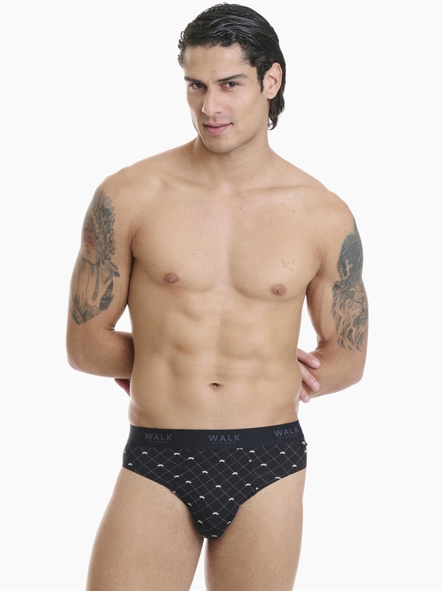 Printed bamboo brief
