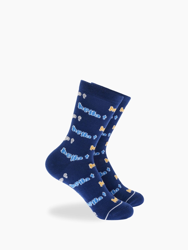 Kid's bamboo crew socks with print (3 pairs)