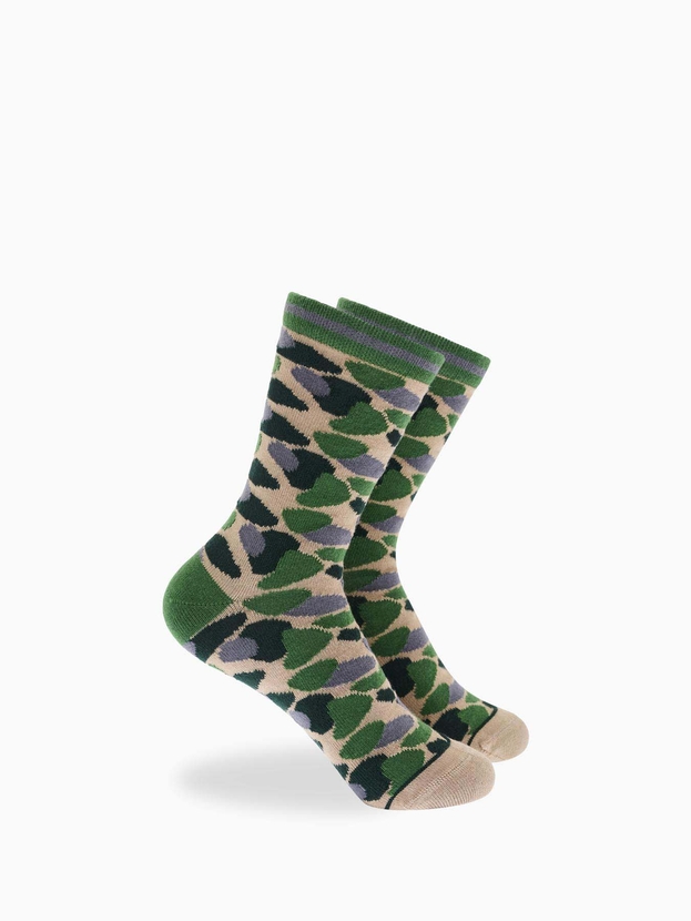 Kid's bamboo crew socks with print (3 pairs)