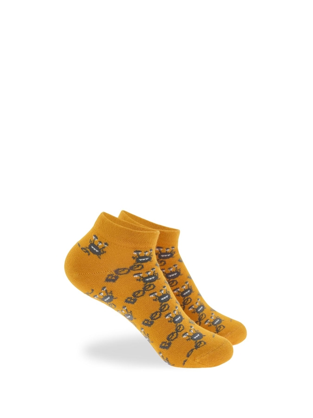 Kid's bamboo low cut socks with print (3 pairs)