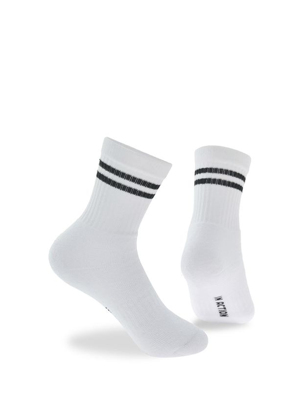 Kid's cotton sports socks with stripes