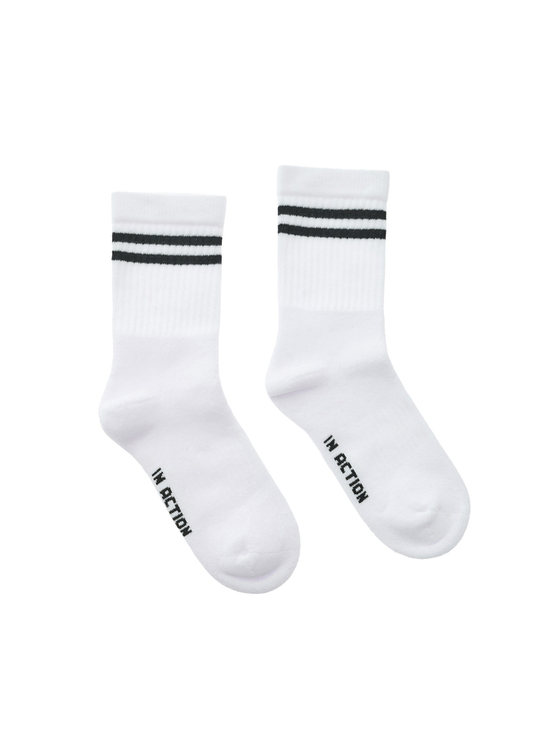Kid's cotton sports socks with stripes