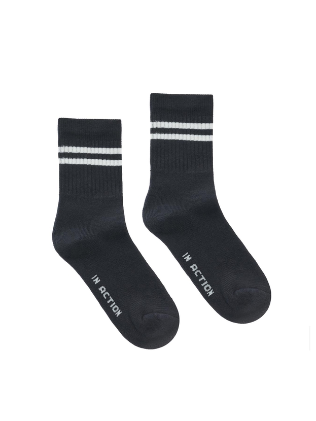 Kid's cotton sports socks with stripes