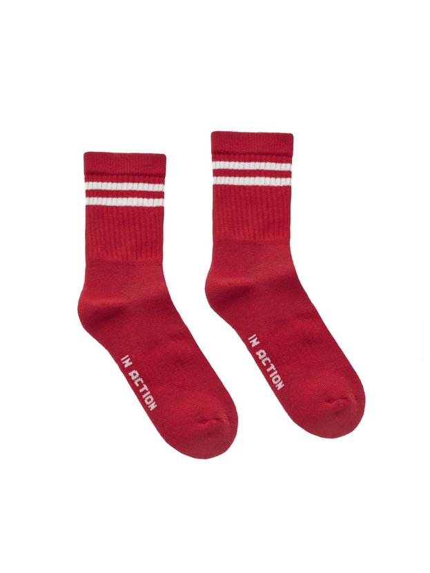 Kid's cotton sports socks with stripes