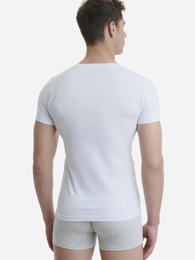 Βαμβακερό V-neck t-shirt