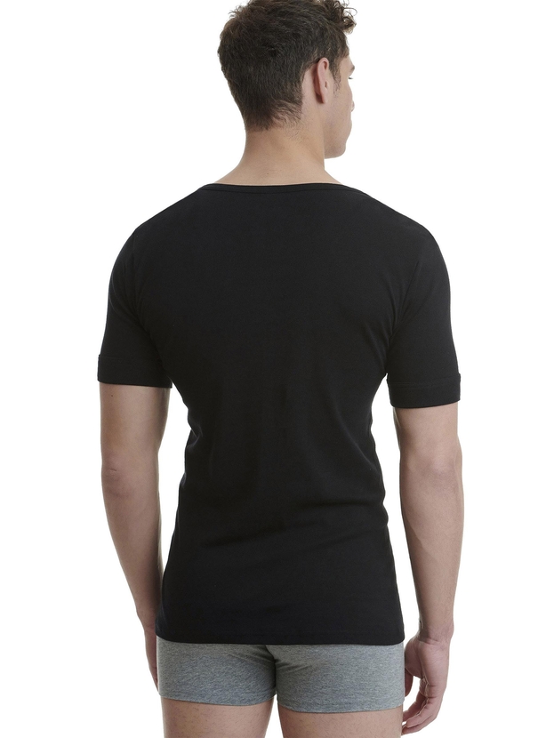 Cotton undershirt with low neckline