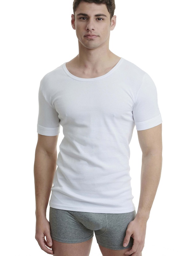 Cotton undershirt with low neckline (2-pack)