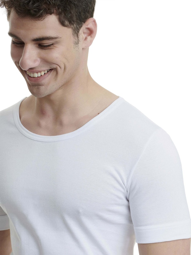 Cotton undershirt with low neckline (2-pack)